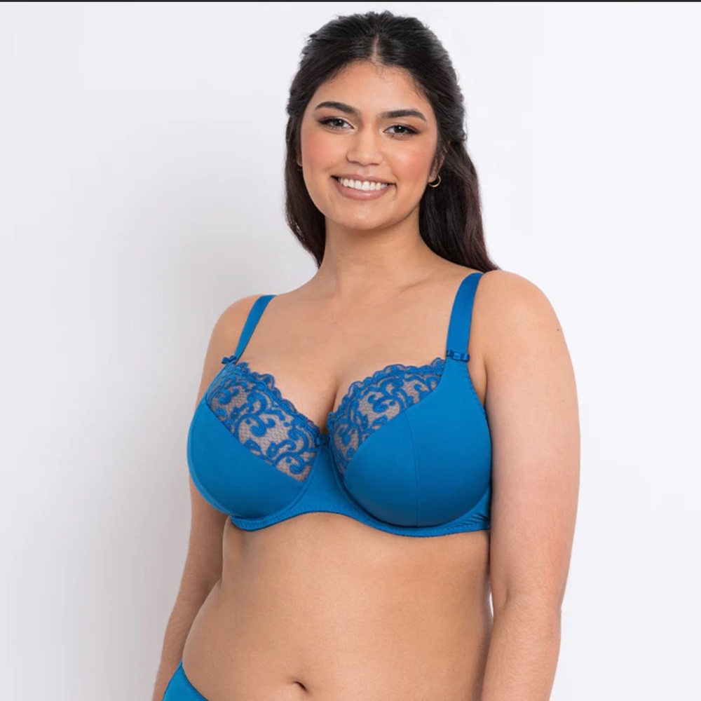 FLIRTELLE
Swirl Balcony Bra Marine Blue 34G UK